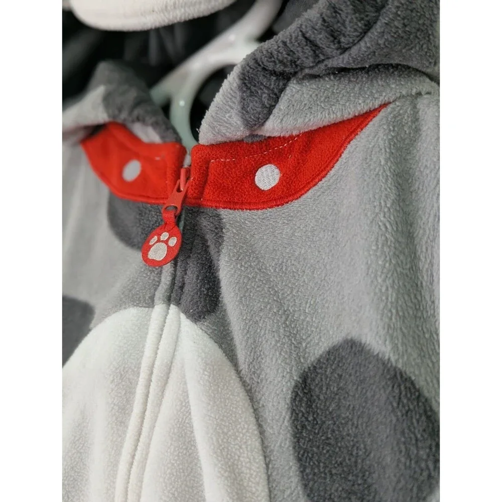 Carters Puppy Jacket Costume Infant 12 mos Gray Spotted Zip Hooded Halloween